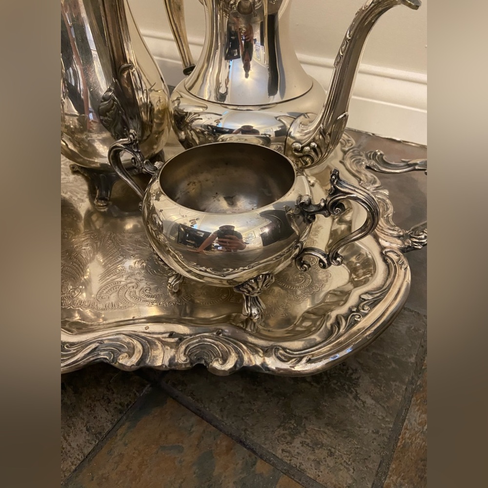 Late 19th Century Victorian FB Rogers Silver Plate Tea Coffee Set Vintage - Picture 3 of 10